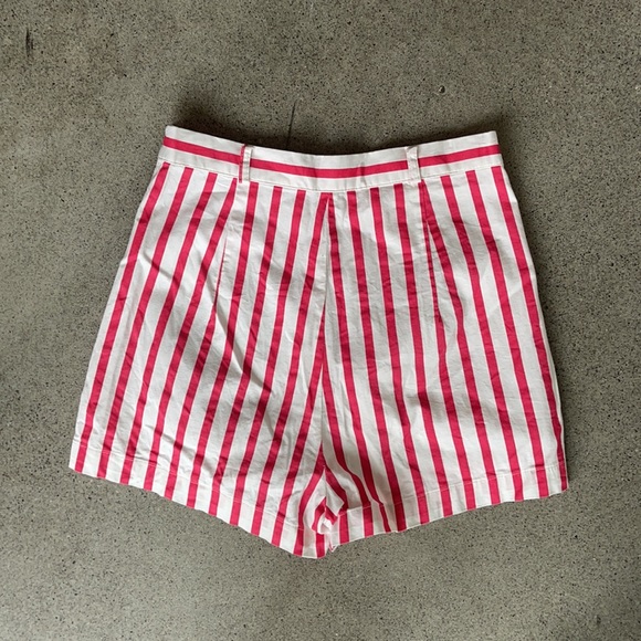 Candy-Striped High Waisted Shorts - Picture 2 of 3